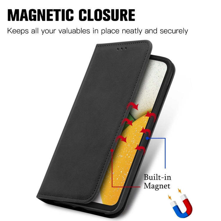 For Samsung Galaxy A03 Core Retro Skin Feel Magnetic Leather Phone Case