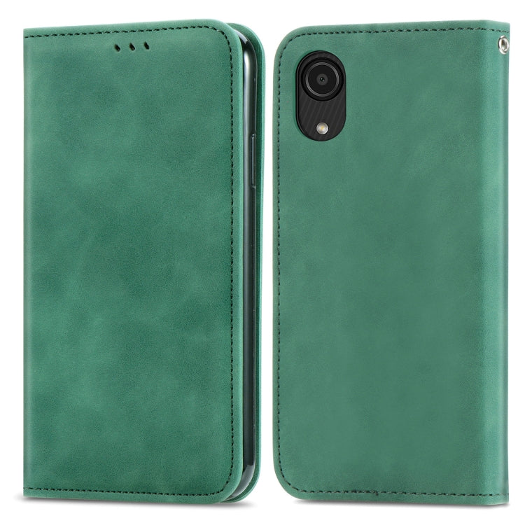For Samsung Galaxy A03 Core Retro Skin Feel Magnetic Leather Phone Case