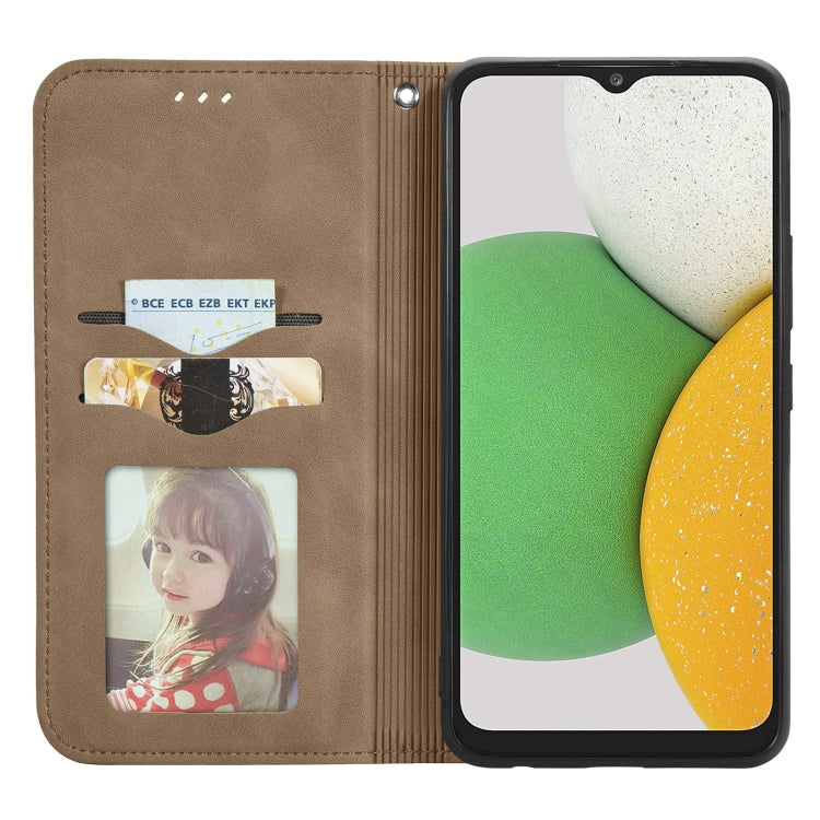 For Samsung Galaxy A03 Core Retro Skin Feel Magnetic Leather Phone Case