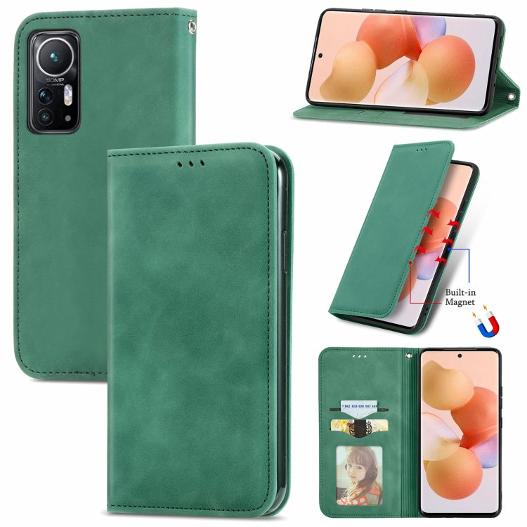 For Xiaomi 12 / 12X Retro Skin Feel Magnetic Flip Leather Phone Case