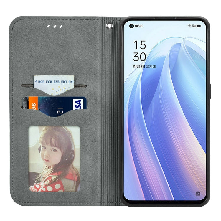 For OPPO Reno7 5G Retro Skin Feel Magnetic Flip Leather Case