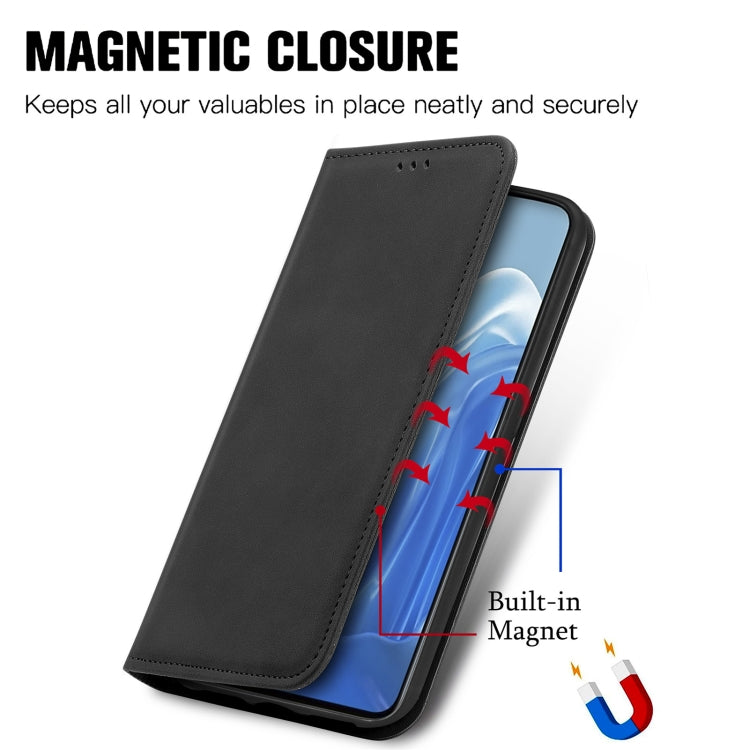 For OPPO Reno7 Pro 5G Retro Skin Feel Magnetic Flip Leather Case