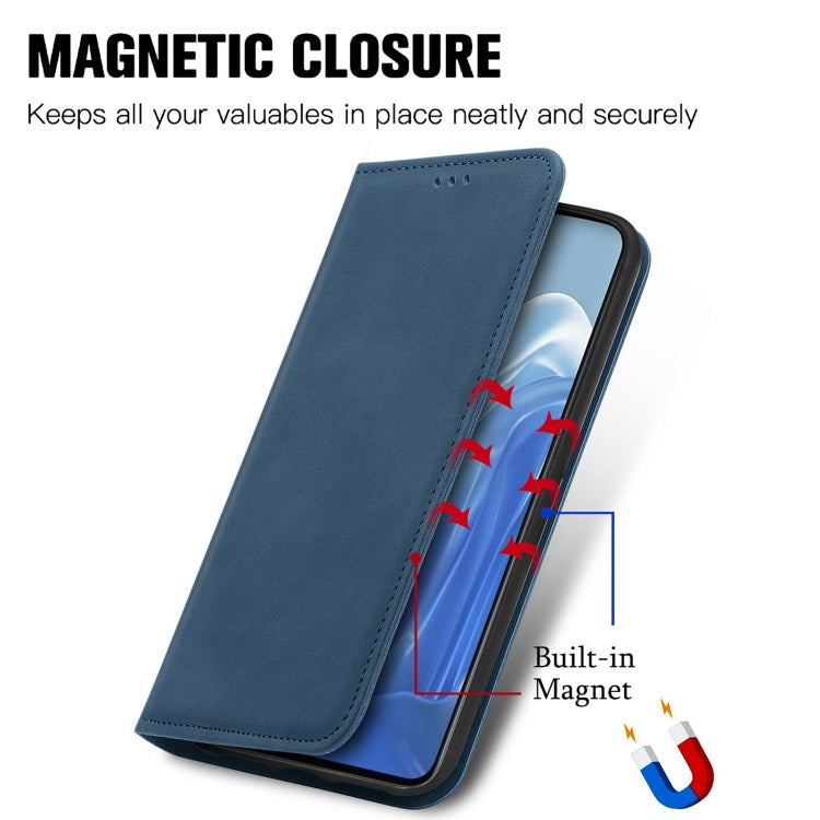 For OPPO Reno7 Pro 5G Retro Skin Feel Magnetic Flip Leather Case