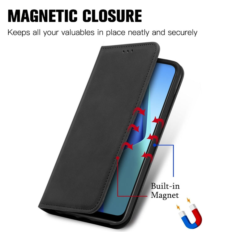 For OPPO A16K Retro Skin Feel Magnetic Flip Leather Case