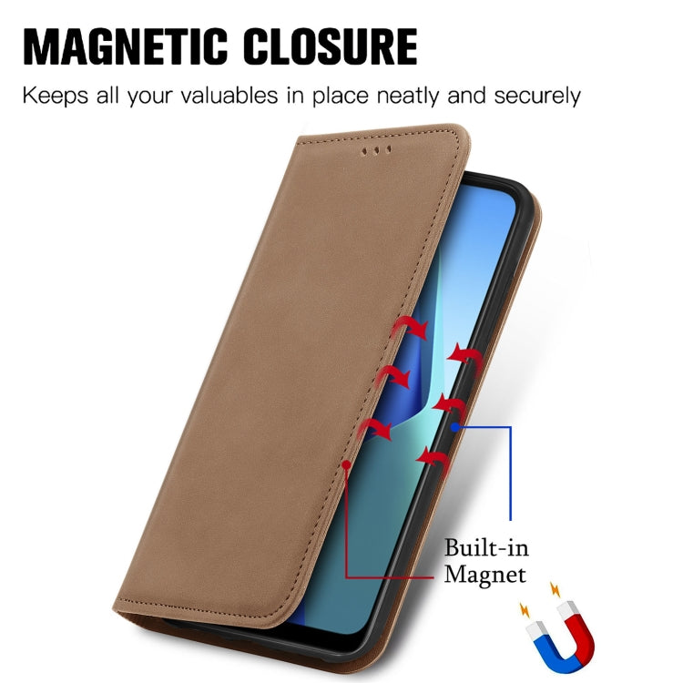 For OPPO A16K Retro Skin Feel Magnetic Flip Leather Case