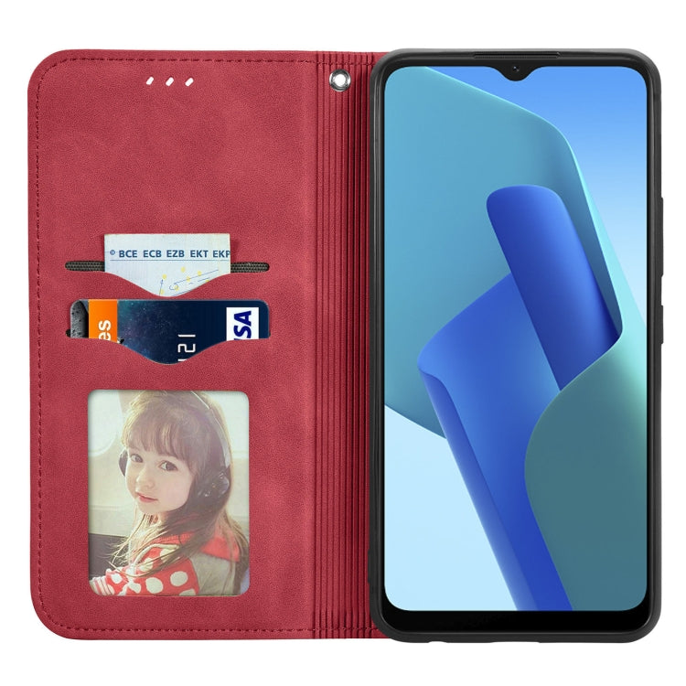 For OPPO A16K Retro Skin Feel Magnetic Flip Leather Case