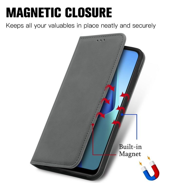 For OPPO A16K Retro Skin Feel Magnetic Flip Leather Case