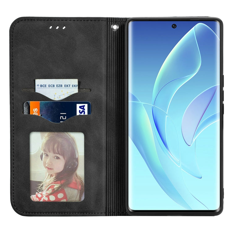 For  Honor 60 Retro Skin Feel Magnetic Horizontal Flip Leather Phone Case