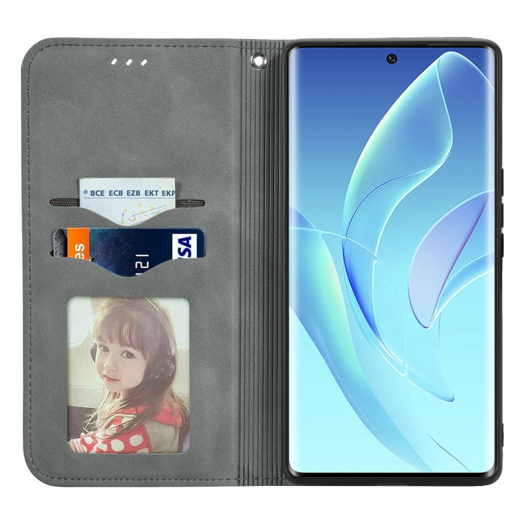 For  Honor 60 Retro Skin Feel Magnetic Horizontal Flip Leather Phone Case