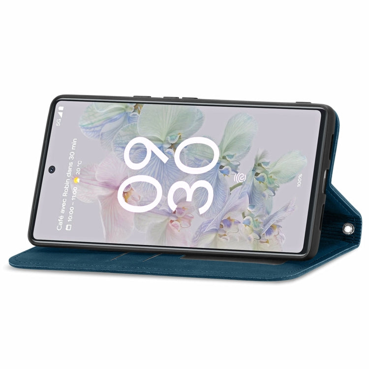 For Google Pixel 6a Retro Skin Feel Magnetic Horizontal Flip Leather Phone Case