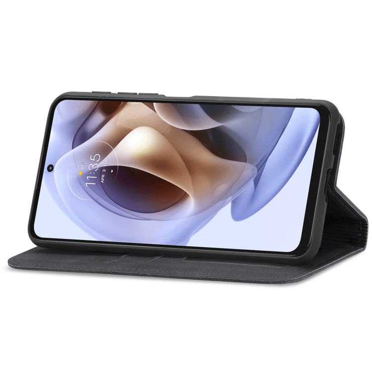 For Motorola Moto G31 Retro Skin Feel Magnetic Horizontal Flip Leather Phone Case