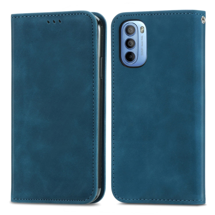 For Motorola Moto G31 Retro Skin Feel Magnetic Horizontal Flip Leather Phone Case