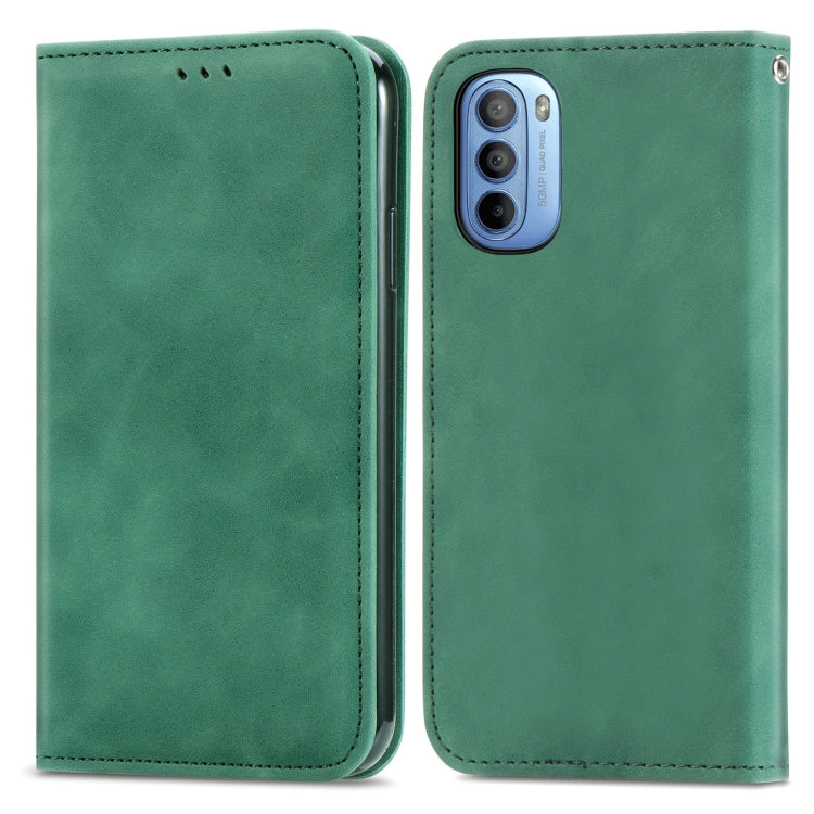 For Motorola Moto G31 Retro Skin Feel Magnetic Horizontal Flip Leather Phone Case