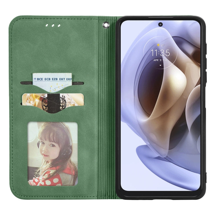 For Motorola Moto G31 Retro Skin Feel Magnetic Horizontal Flip Leather Phone Case