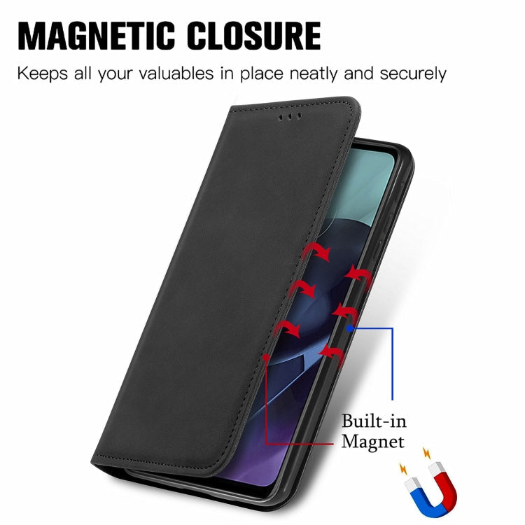 For Motorola Moto G51 Retro Skin Feel Magnetic Horizontal Flip Leather Phone Case