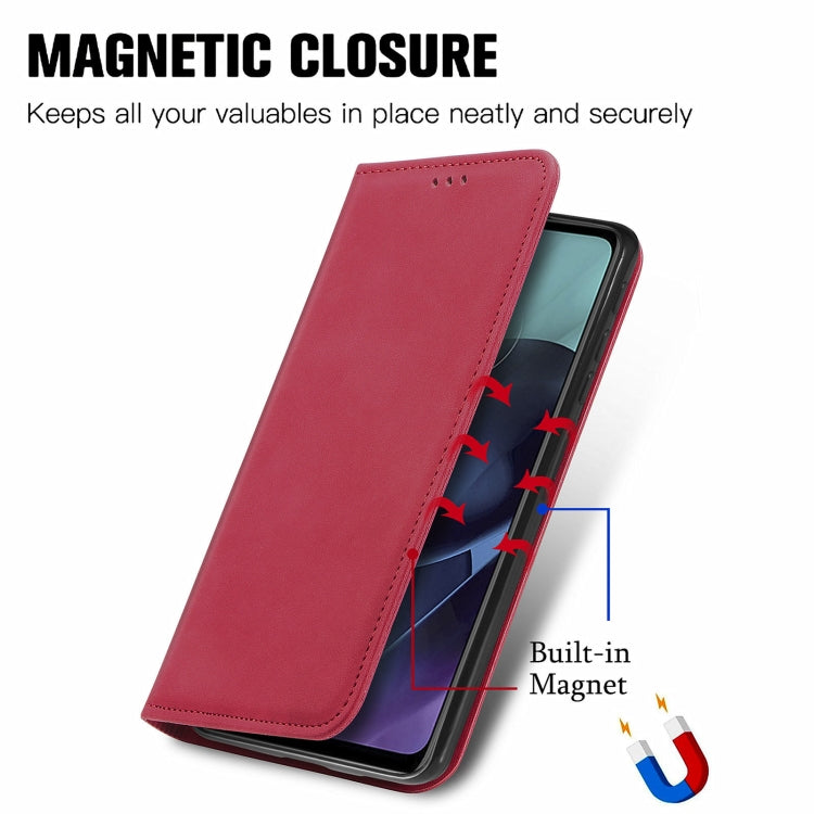 For Motorola Moto G51 Retro Skin Feel Magnetic Horizontal Flip Leather Phone Case