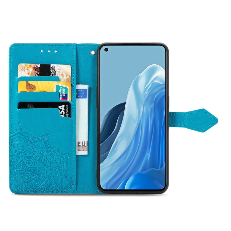 For OPPO Reno7 Pro 5G Mandala Flower Embossed Flip Leather Phone Case