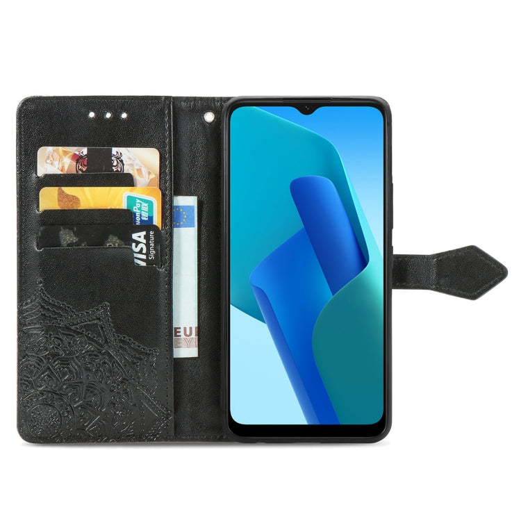 For OPPO A16K Mandala Flower Embossed Flip Leather Phone Case