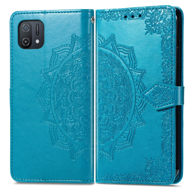 For OPPO A16K Mandala Flower Embossed Flip Leather Phone Case