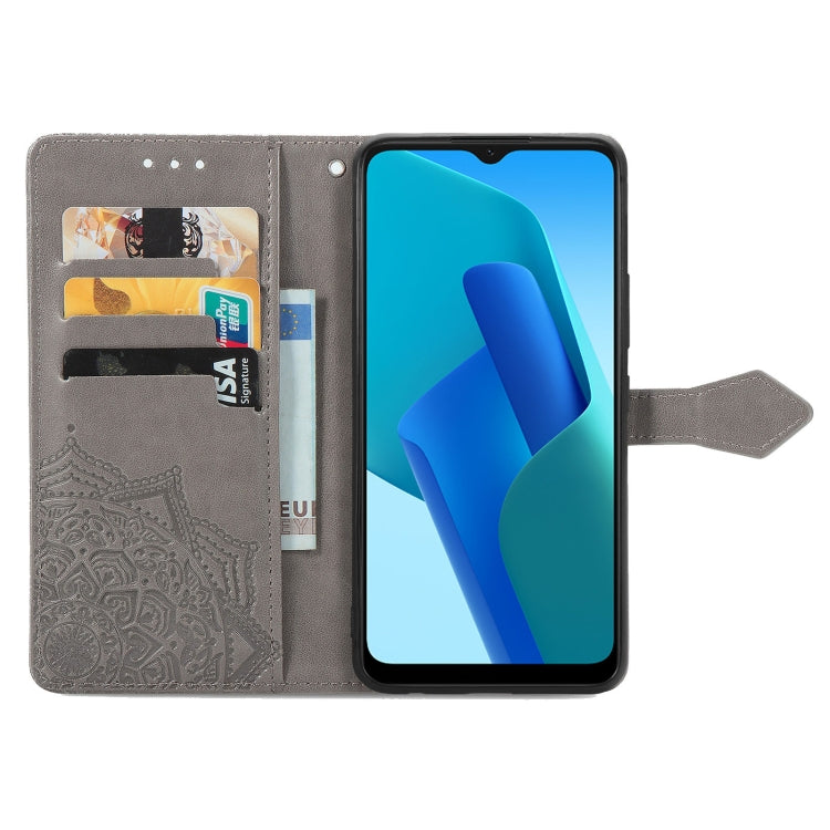 For OPPO A16K Mandala Flower Embossed Flip Leather Phone Case