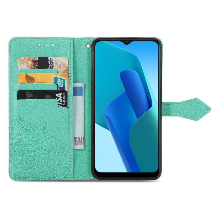 For OPPO A16K Mandala Flower Embossed Flip Leather Phone Case