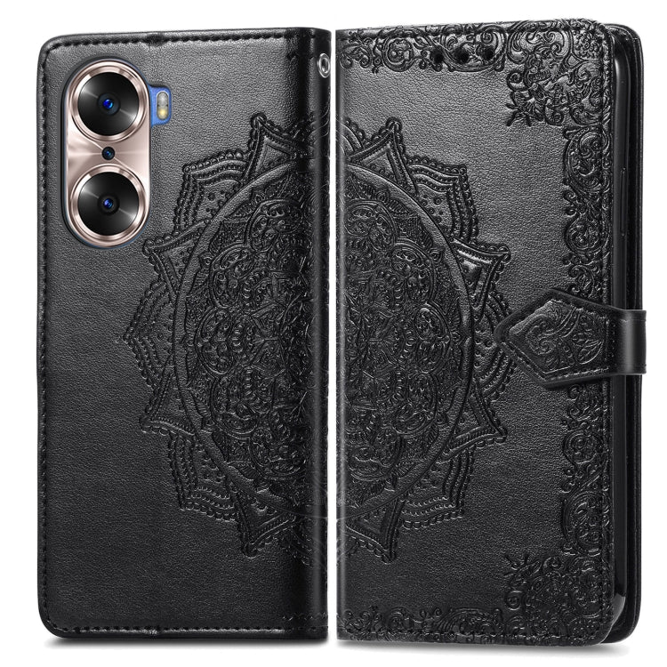 For Honor 60 Mandala Flower Embossed Flip Leather Phone Case