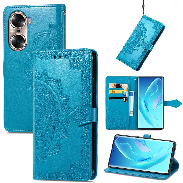 For Honor 60 Mandala Flower Embossed Flip Leather Phone Case