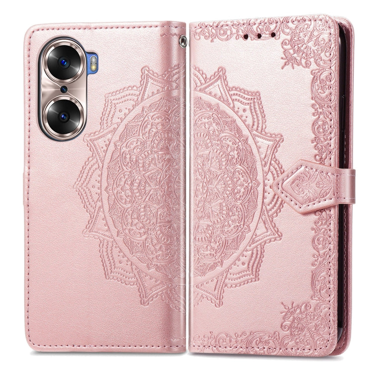 For Honor 60 Mandala Flower Embossed Flip Leather Phone Case
