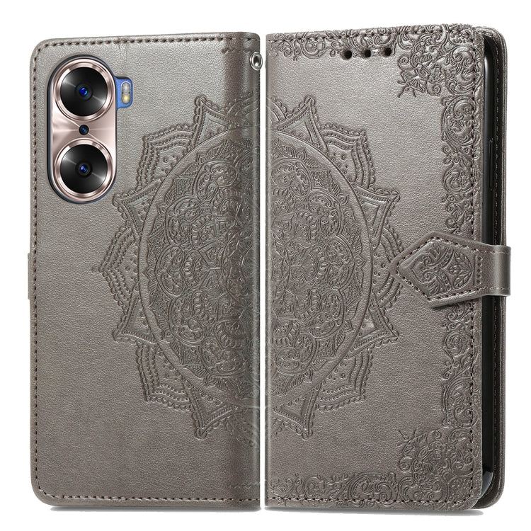 For Honor 60 Mandala Flower Embossed Flip Leather Phone Case