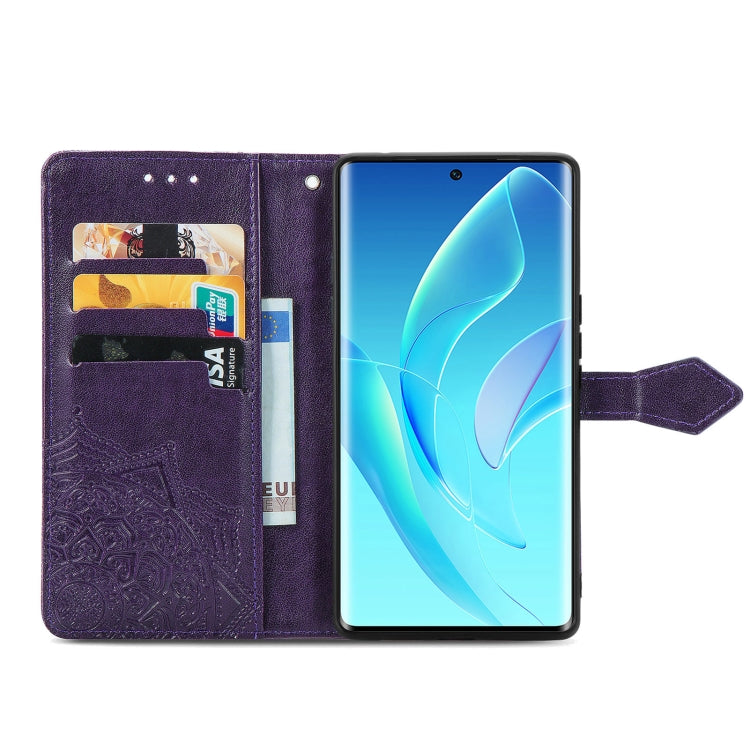 For Honor 60 Mandala Flower Embossed Flip Leather Phone Case