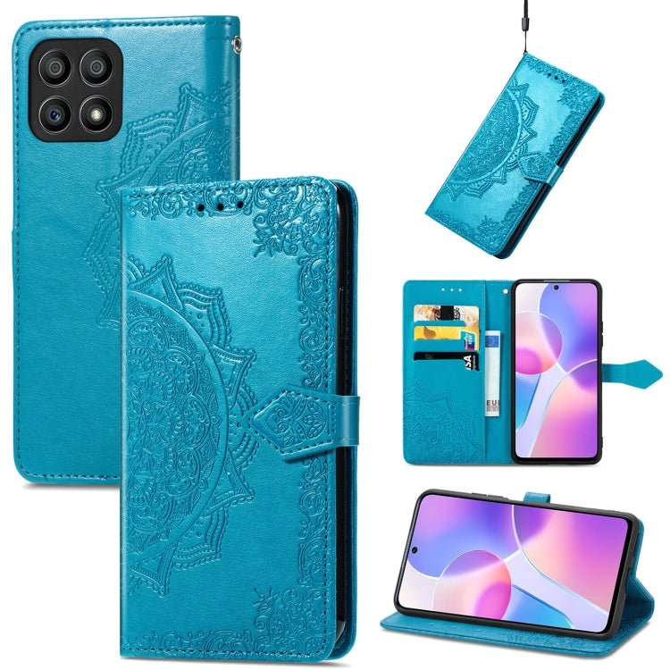 For Honor X30i Mandala Flower Embossed Flip Leather Phone Case
