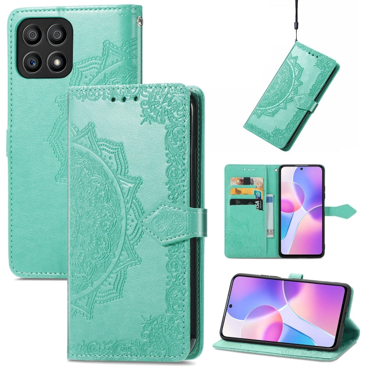 For Honor X30i Mandala Flower Embossed Flip Leather Phone Case