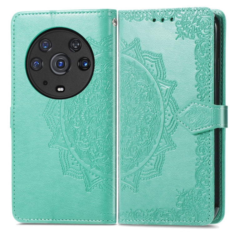 For Honor Magic3 Pro Mandala Flower Embossed Flip Leather Phone Case