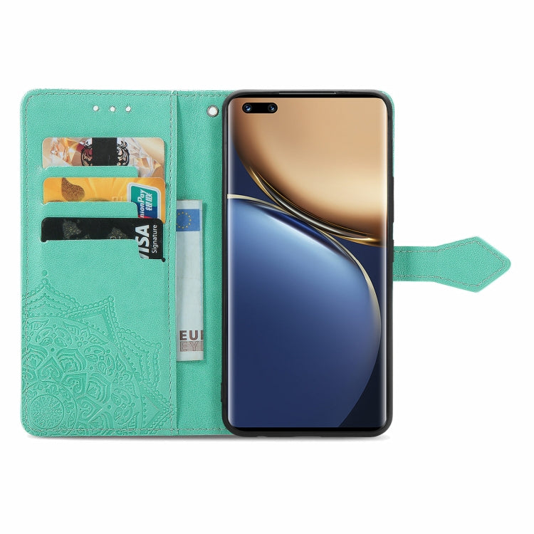 For Honor Magic3 Pro Mandala Flower Embossed Flip Leather Phone Case