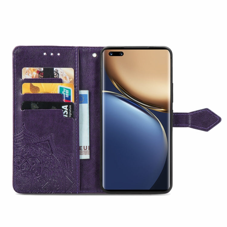 For Honor Magic3 Pro Mandala Flower Embossed Flip Leather Phone Case