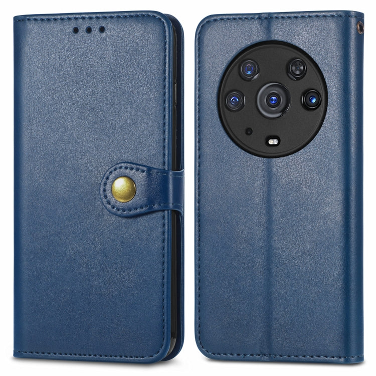 For Honor Magic3 Pro Solid Color Leather Buckle Phone Case