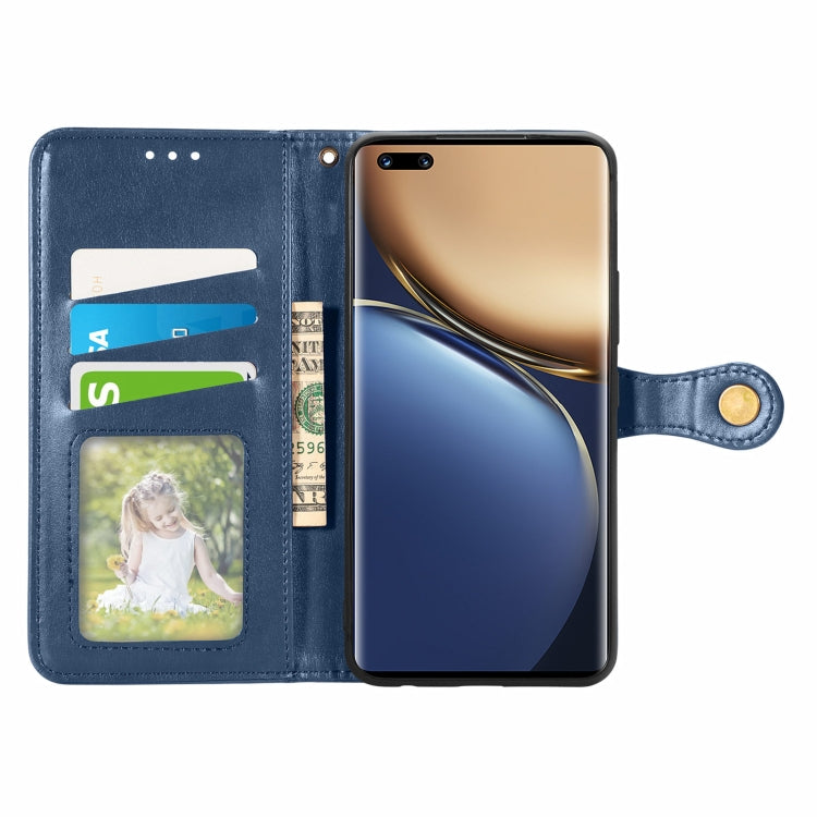 For Honor Magic3 Pro Solid Color Leather Buckle Phone Case