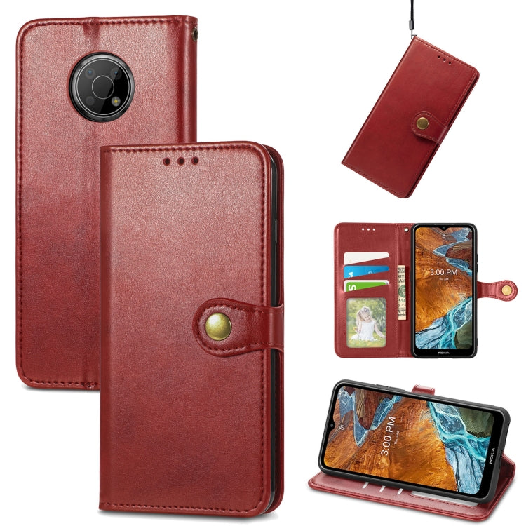 For Nokia G300 Solid Color Leather Buckle Phone Case