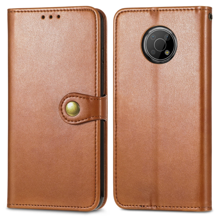 For Nokia G300 Solid Color Leather Buckle Phone Case