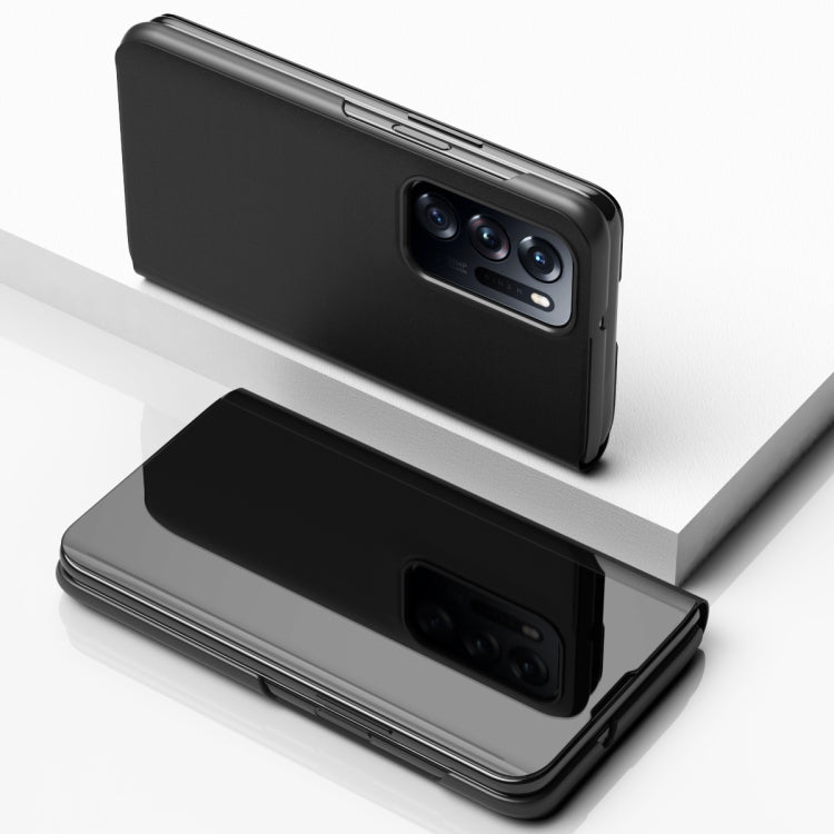 For OPPO Find N Plated Mirror Folding Flip Leather Phone Case with Holder