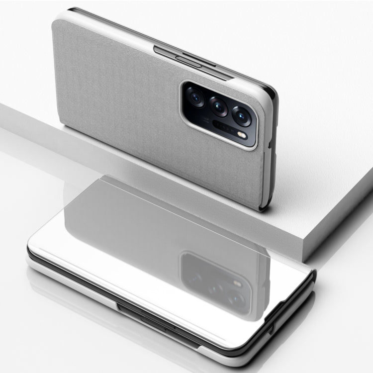 For OPPO Find N Plated Mirror Folding Flip Leather Phone Case with Holder
