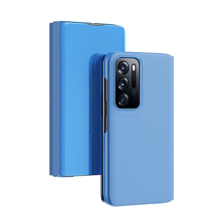 For OPPO Find N Plated Mirror Folding Flip Leather Phone Case with Holder