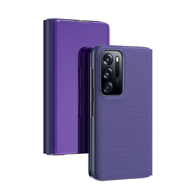 For OPPO Find N Plated Mirror Folding Flip Leather Phone Case with Holder