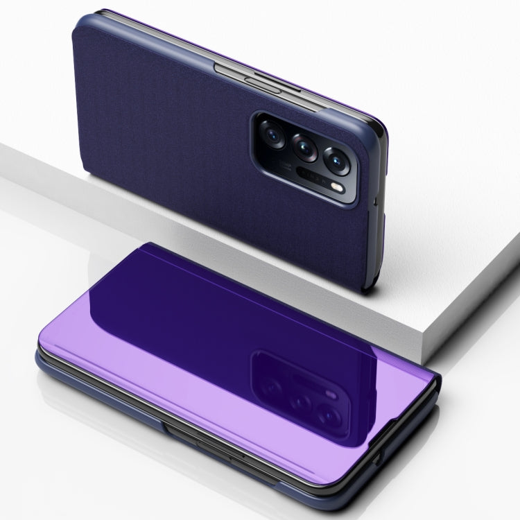For OPPO Find N Plated Mirror Folding Flip Leather Phone Case with Holder