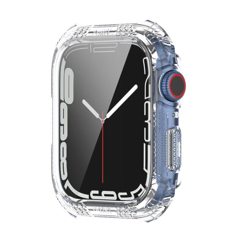 For Apple Watch Series 8 / 7 45mm Armor Diamond PC Toughened Film Integrated Protective Case