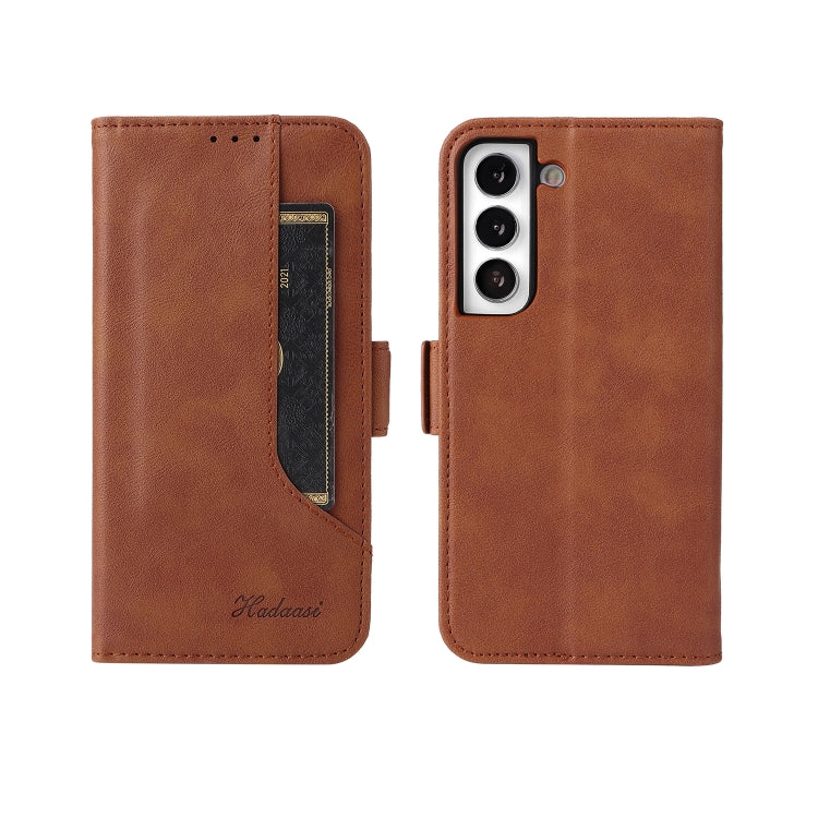For Samsung Galaxy S21 5G Dual Buckle Card Wallet Calf Leather Phone Case