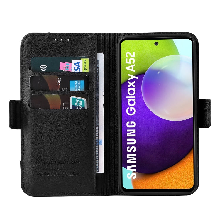 For Samsung Galaxy S20 FE Dual Buckle Card Wallet Calf Leather Phone Case