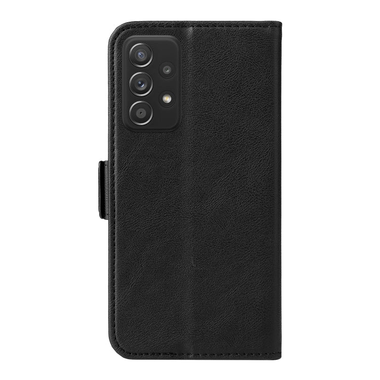 For Samsung Galaxy A72 5G / 4G Dual Buckle Card Wallet Calf Leather Phone Case