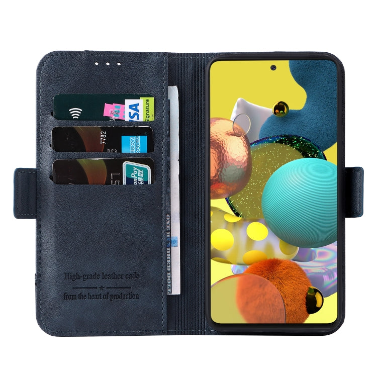 For Samsung Galaxy A71 4G Dual Buckle Card Wallet Calf Leather Phone Case