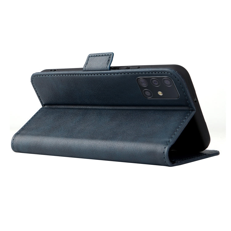 For Samsung Galaxy A71 4G Dual Buckle Card Wallet Calf Leather Phone Case